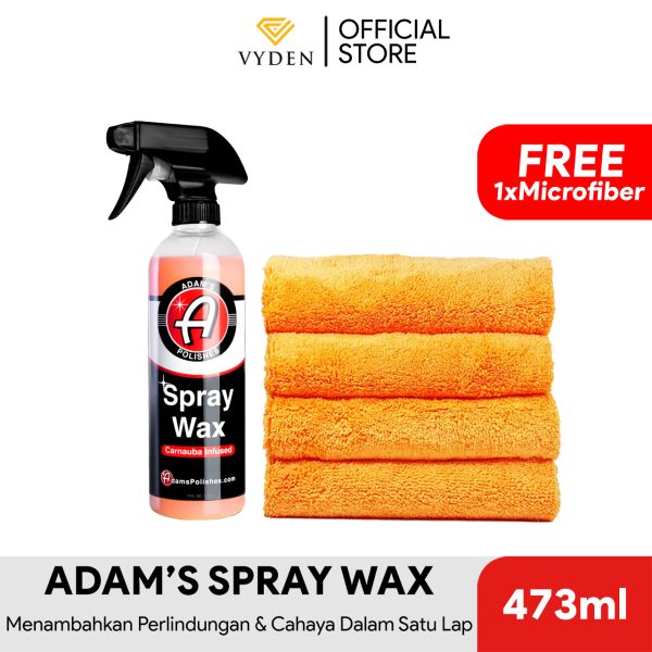 Adams Spray Wax 473ml FREE MF